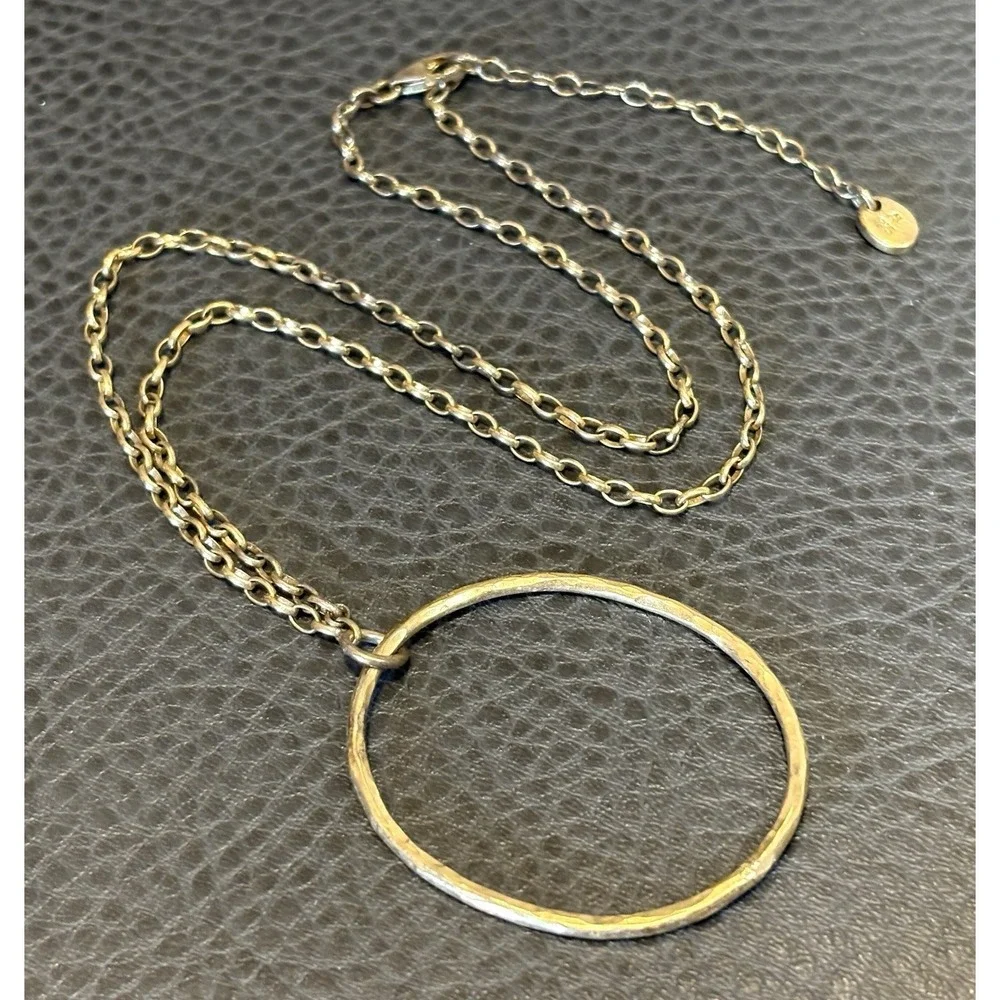Alwand Vahan Large 14K Gold Vermeil Sterling Silver Modernist Pendant Necklace